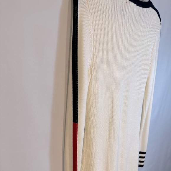 Tommy Hilfiger Womens Size M Long Sleeve Textured Knit Sweater Dress Cream - Picture 8 of 15